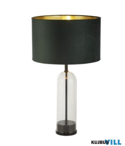 ALADDIN EU81711GR Oxford Table Lamp -Glass, Black Metal, Marble > Green Shade