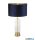 ALADDIN EU81712AZ Oxford Table Lamp - Glass, Brass, Navy Velvet Shade
