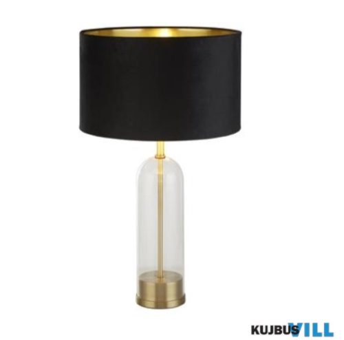 ALADDIN EU81712BK Oxford Table Lamp - Glass, Brass, Black Velvet Shade