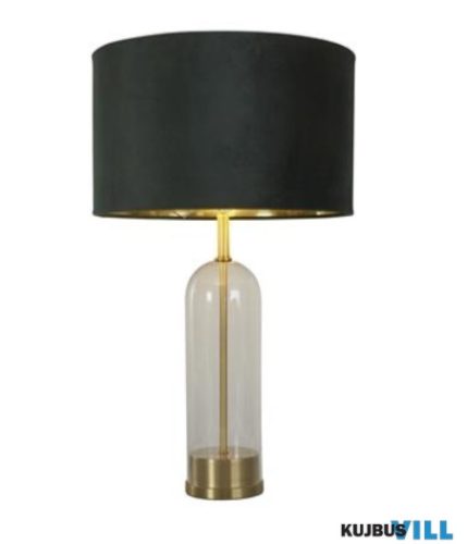 ALADDIN EU81712GR Oxford Table Lamp - Glass, Brass, Green Velvet Shade