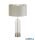 ALADDIN EU81713GY Oxford Table Lamp - Glass, Satin Nickel, Grey Velvet Shade