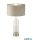 ALADDIN EU81713TA Oxford Table Lamp - Glass, Satin Nickel, Taupe Velvet Shade