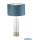 ALADDIN EU81713TE Oxford Table Lamp - Glass, Satin Nickel, Teal Velvet Shade