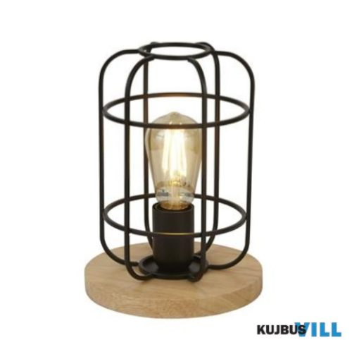 ALADDIN EU81951-1BK Vision Cage Table Lamp - Matt Black > Wood