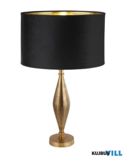 ALADDIN EU84631BK Rye Table Lamp - Antique Brass Metal > Black Velvet Shade