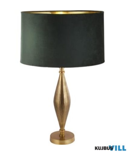 ALADDIN EU84631GR Rye Table Lamp - Antique Brass Metal > Green Velvet Shade
