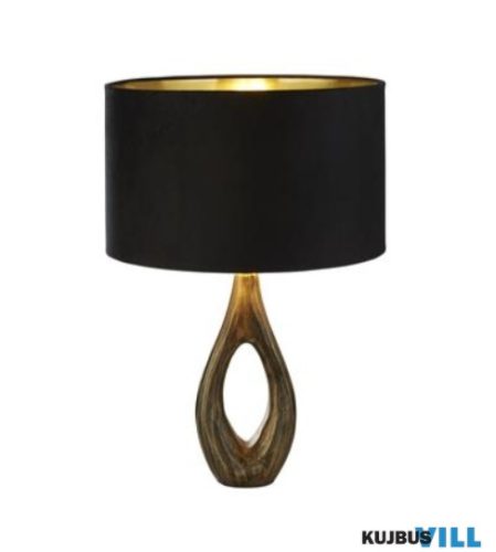 ALADDIN EU86531BK Bucklow Table Lamp - Antique Brass > Black Velvet Shade