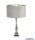 ALADDIN EU89681GY Lux & Belle Candlestick Table Lamp - Chrome & Grey Shade