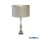 ALADDIN EU89681TA Lux & Belle Candlestick Table Lamp - Chrome & Taupe Shade