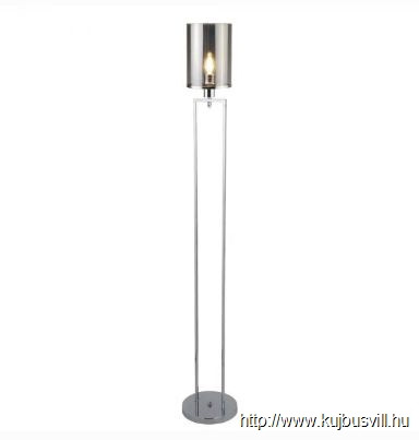 ALADDIN EU9053CC Catalina Floor Lamp - Chrome > Smoked Glass Shades