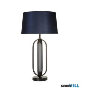   ALADDIN EU91101AZ Chic Table Lamp - Black Metal with Navy shade