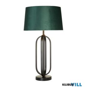   ALADDIN EU91101EM Chic Table Lamp - Black Metal with Emerald Shade