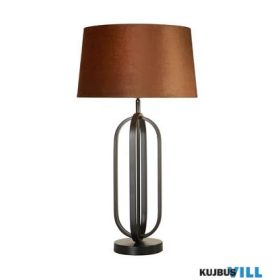   ALADDIN EU91101OR Chic Table Lamp - Black Metal with Burnt Orange Shade