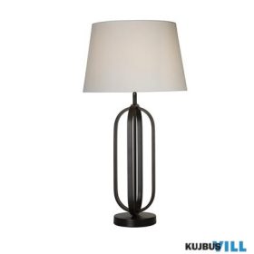   ALADDIN EU91101WH Chic Table Lamp - Black Metal with White Shade