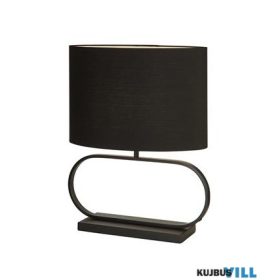   ALADDIN EU92101BK Sleek Table Lamp - Black Metal with Black shade
