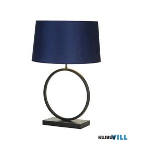   ALADDIN EU93101AZ Elegant Table Lamp - Matt Black Metal With Navy Shade