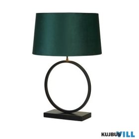   ALADDIN EU93101EM Elegant Table Lamp - Matt Black Metal With Emerald Shade