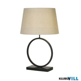   ALADDIN EU93101NA Elegant Table Lamp - Matt Black Metal With Natural Shade