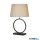 ALADDIN EU93101NA Elegant Table Lamp - Matt Black Metal With Natural Shade