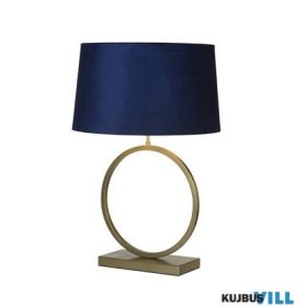   ALADDIN EU93102AZ Elegant Table Lamp - Bronze Metal With Navy Shade