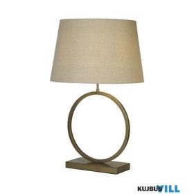   ALADDIN EU93102NA Elegant Table Lamp - Bronze Metal With Natural Shade