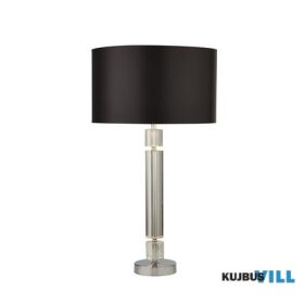   ALADDIN EU9387CC Kylie Table Lamp - Chrome Metal, Clear Glass > Black Shade