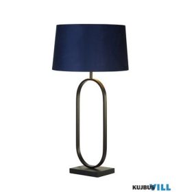   ALADDIN EU94101AZ Modish Table Lamp - Matt Black Metal With Shade - Navy