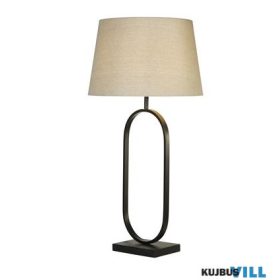   ALADDIN EU94101NA Modish Table Lamp - Matt Black Metal With Natural Shade