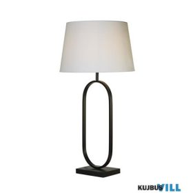   ALADDIN EU94101WH Modish Table Lamp - Matt Black Metal With White Shade