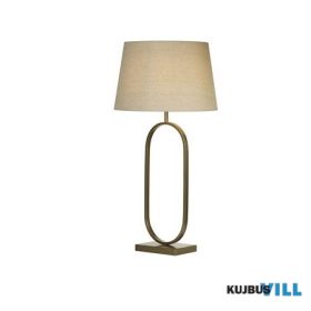   ALADDIN EU94102NA Modish Table Lamp - Bronze Metal with Natural Shade