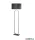 ALADDIN EU95102DGY Modish Floor Lamp Bronze Metal with Dark Grey Shade