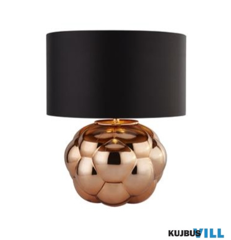 ALADDIN EU9711CU Fizz Table Lamp - Copper Glass With Black Drum Shade
