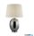 ALADDIN EU9761SM Lux & Belle Table Lamp - Smoked Glass, Chrome & White Shade