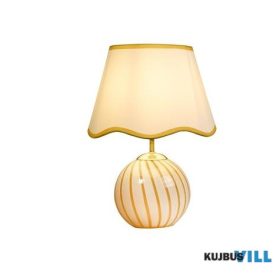   ALADDIN EU99410YL Celine 1Lt Table Lamp, Yellow Striped Glass