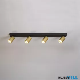   ALADDIN SP-ANN4-GO Anna 4 Bar GU10 Fluted Spotlight, Anodised Gold