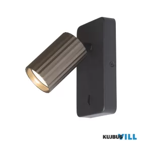   ALADDIN WL-ANNR-BZ Anna Reader Fali Olvasó lámpa, GU10 Spotlght, Fluted Bronze