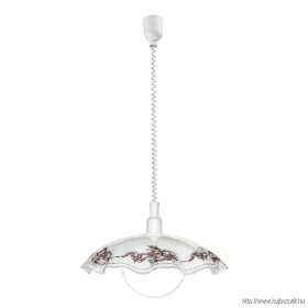 EGLO 3041 Húzós függ. E27 60W fehér / lila Vetro