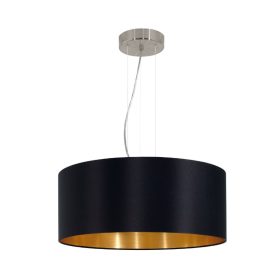 EGLO 31605 Text.függ E27 3x60W 53cm feket Maserlo