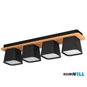 EGLO 390008 Mennyezeti E27 4x40W fekete/fa Ruscio