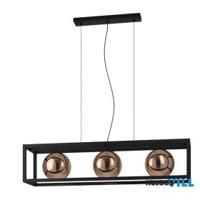 EGLO 390091 Függeszték E27 3x40Wfekete/réz Cordoba