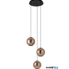 EGLO 390094 Függ.kerek E27 3x40Wfekete/réz Cordoba