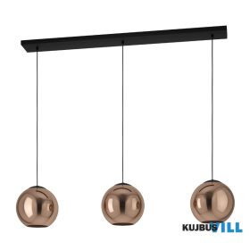 EGLO 390095 Függeszték E27 3x40Wfekete/réz Cordoba