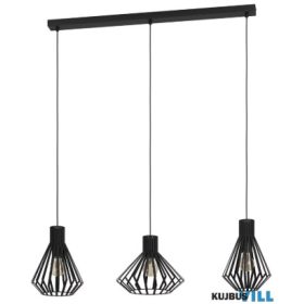 EGLO 390125 Függeszték 3xE27 fekete Basidano