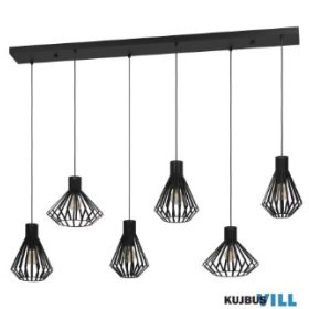 EGLO 390126 Függeszték 6xE27 fekete Basidano