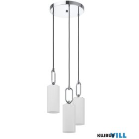 EGLO 390128 Függeszték 3xE27 króm/fehér Majana
