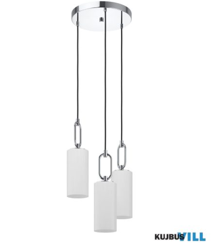 EGLO 390128 Függeszték 3xE27 króm/fehér Majana