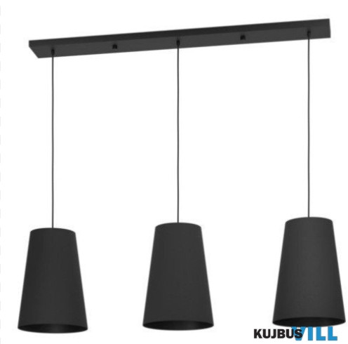 EGLO 390133 Függeszték 3xE27 fekete Petrosa