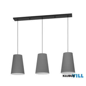 EGLO 390136 Függeszték 3xE27 fekete/szürke Petrosa