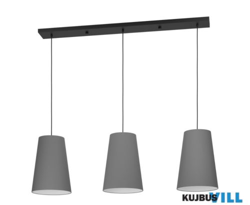 EGLO 390136 Függeszték 3xE27 fekete/szürke Petrosa