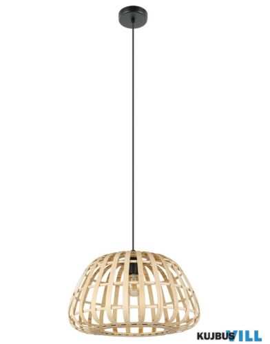 EGLO 390151 Függ. 1xE27 Ø500 fek/bamb. Montezuelo